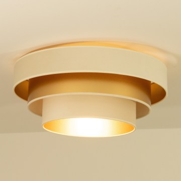 Lámpara de techo WENTA 1xE27/60W/230V Ø 50 cm beige/dorado