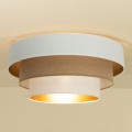 Lámpara de techo WENTA 1xE27/60W/230V Ø 50 cm blanco/marrón