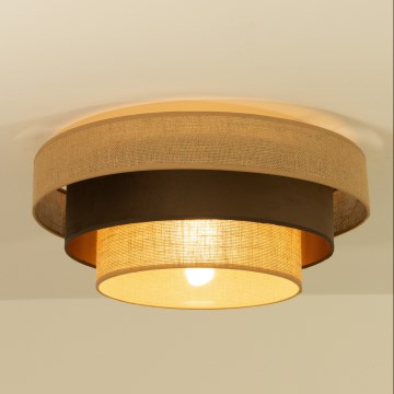 Lámpara de techo WENTA 1xE27/60W/230V Ø 50 cm yute/marrón
