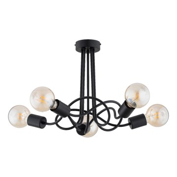 Lámpara de techo WINGO 5xE27/15W/230V negro
