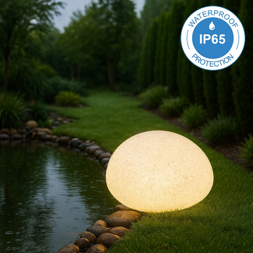 Lámpara decorativa de exterior LUMISTONE 1x E27/15W/230V IP65 Ø 38 cm