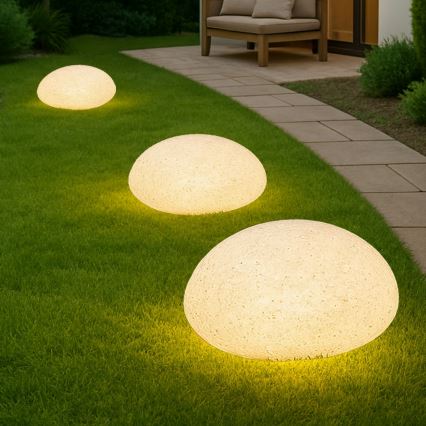Lámpara decorativa de exterior LUMISTONE 1x E27/15W/230V IP65 Ø 38 cm