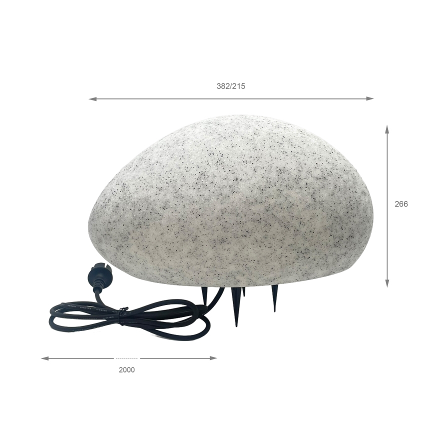 Lámpara decorativa de exterior LUMISTONE 1x E27/15W/230V IP65 Ø 38 cm