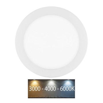 Lámpara empotrable de baño LED LADA LED/12W/230V 3000/4000/6000K diá. 17 cm IP44 blanco