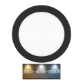 Lámpara empotrable de baño LED LADA LED/25W/230V 3000/4000/6000K diá. 30 cm IP44 negro