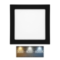 Lámpara empotrable de baño LED RAFA LED/18W/230V 3000/4000/6000K 22x22 cm IP44 negro