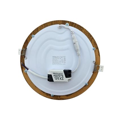 Lámpara empotrable LED CIRCLE LED/18W/230V 4200K diá. 22 cm marrón