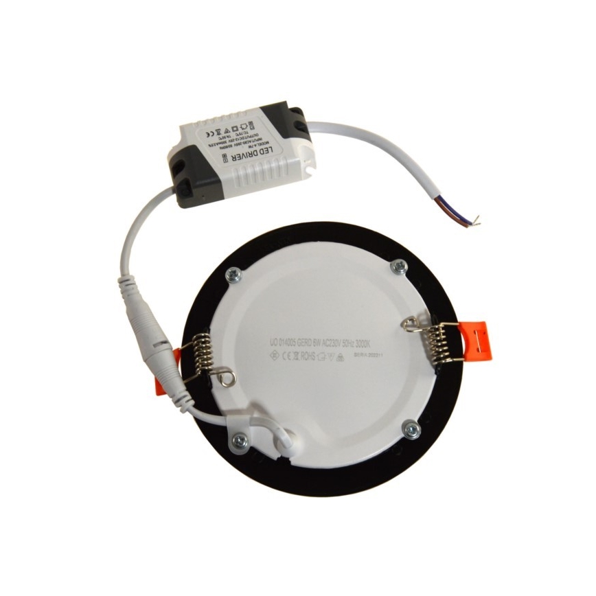 Lámpara empotrable LED GERD LED/6W/230V 3000K negro