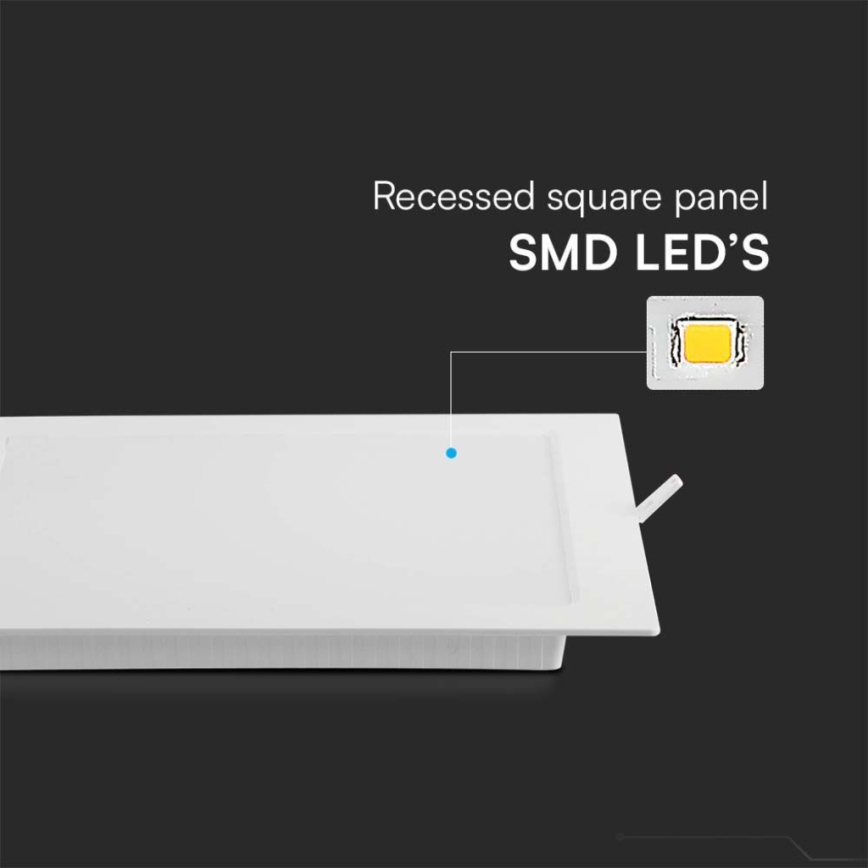 Lámpara empotrable LED LED/3W/230V 9x9 cm 3000K blanco