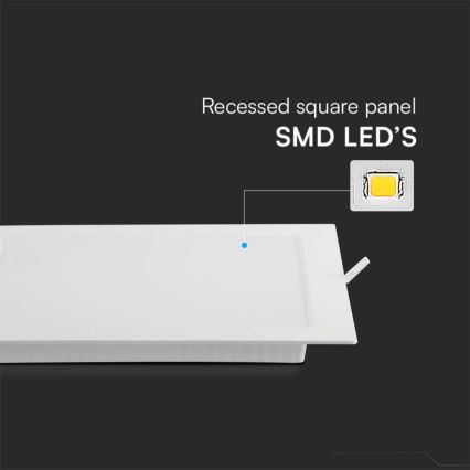 Lámpara empotrable LED LED/3W/230V 9x9 cm 6500K blanco