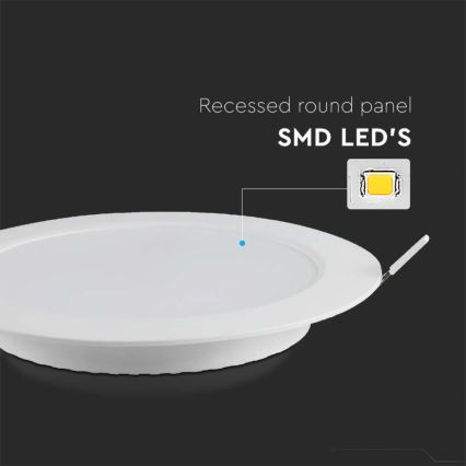Lámpara empotrable LED LED/3W/230V diá. 9,5 cm 3000K blanco