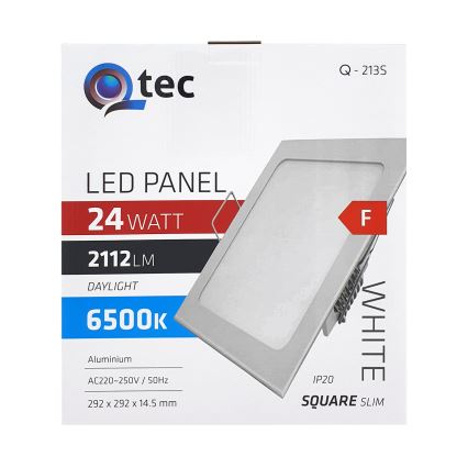 Lámpara empotrable LED QTEC LED/24W/230V 6500K 29,2x29,2 cm