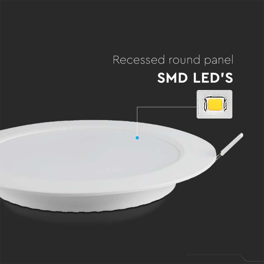 Lámpara empotrable LED SAMSUNG CHIP LED/18W/230V 4000K diá. 22 cm blanco