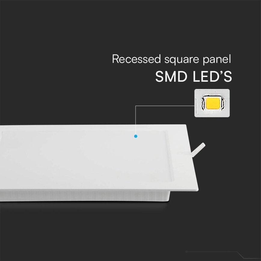 Lámpara empotrable LED SAMSUNG CHIP LED/3W/230V 6500K 9x9 cm blanco