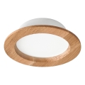 Lámpara empotrable LED WOODY SPOT LED/12,5W/230V 3000K roble ø 16 cm