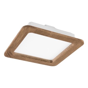 Lámpara empotrable LED WOODY SPOT LED/17W/230V 3000K nogal 18,5x18,5 cm