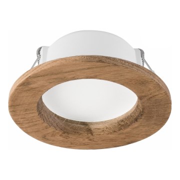 Lámpara empotrable LED WOODY SPOT LED/5,5W/230V 4000K nogal ø 10 cm