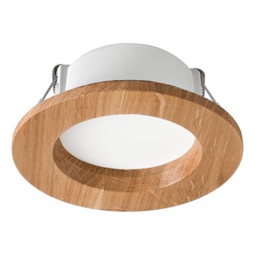 Lámpara empotrable LED WOODY SPOT LED/5,5W/230V 4000K roble ø 10 cm