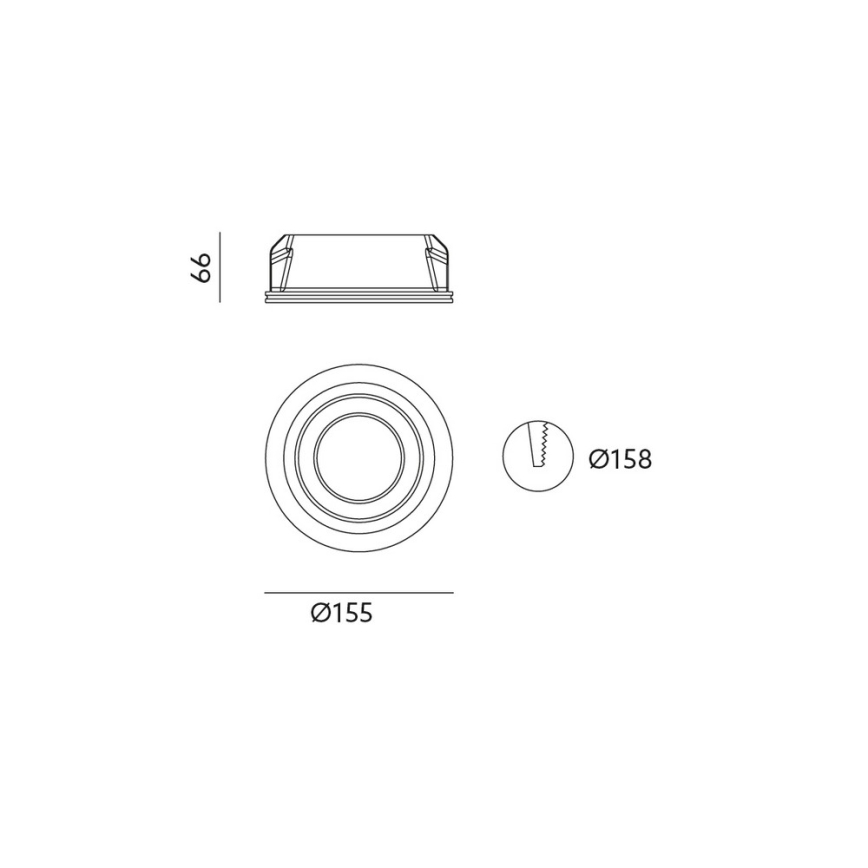 Lámpara empotrable TONTO 1xGU10/35W/230V