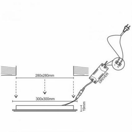 Lámpara empotrada LED LED/24W/230V
