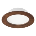Lámpara empotrada LED WOODY SPOT LED/12,5W/230V 3000K cereza Ø 16 cm
