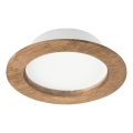 Lámpara empotrada LED WOODY SPOT LED/12,5W/230V 4000K nogal Ø 16 cm
