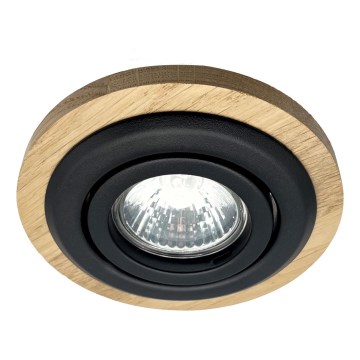 Lámpara empotrada TOBBY 1xGU10/20W/230V Ø 11,5 cm roble/negro
