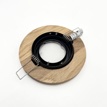 Lámpara empotrada TOBBY 1xGU10/20W/230V Ø 11,5 cm roble/negro