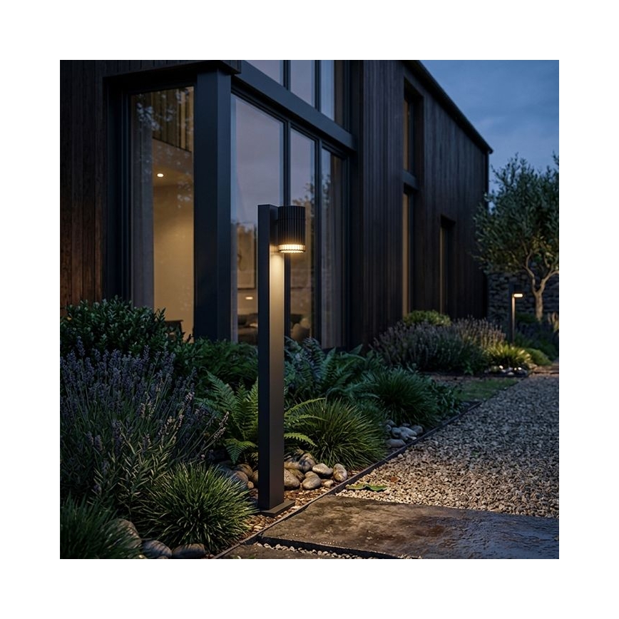 Lámpara exterior 1xGU10/10W/230V IP44 50 cm negra