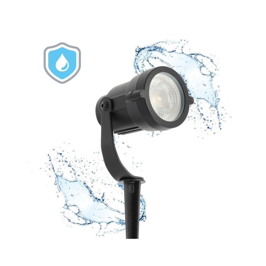 Lámpara exterior BLAKE UNO 1xGU10/35W/230V IP65 negra