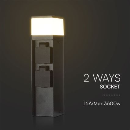 Lámpara exterior con 2 enchufes 1xG9/11W/230V IP44