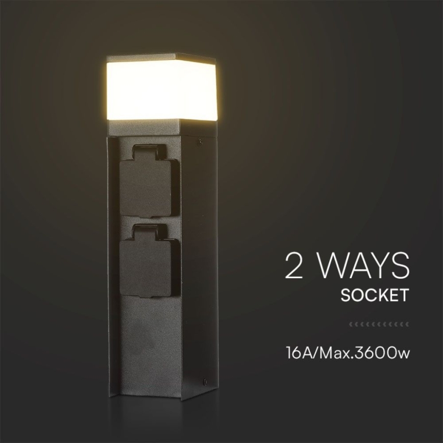 Lámpara exterior con 2 enchufes 1xG9/11W/230V IP44