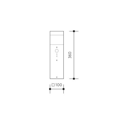 Lámpara exterior con sensor GARD 1xE14/60W/230V IP44