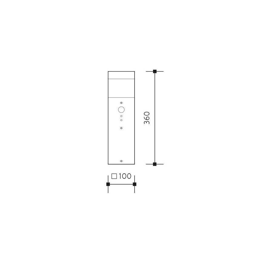 Lámpara exterior con sensor GARD 1xE14/60W/230V IP44
