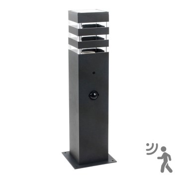 Lámpara exterior con sensor TEKSAS 1xE27/12W/230V IP44 44 cm antracita