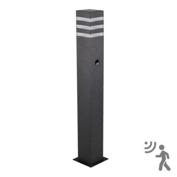 Lámpara exterior con sensor TEKSAS 1xE27/12W/230V IP44 74 cm antracita