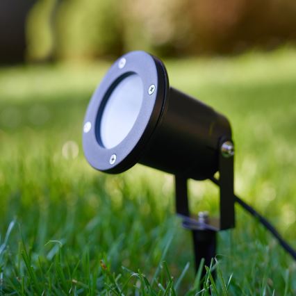 Lámpara exterior LED RGBW regulable BLAKE 1xGU10/4,8W/230V IP65 + mando a distancia