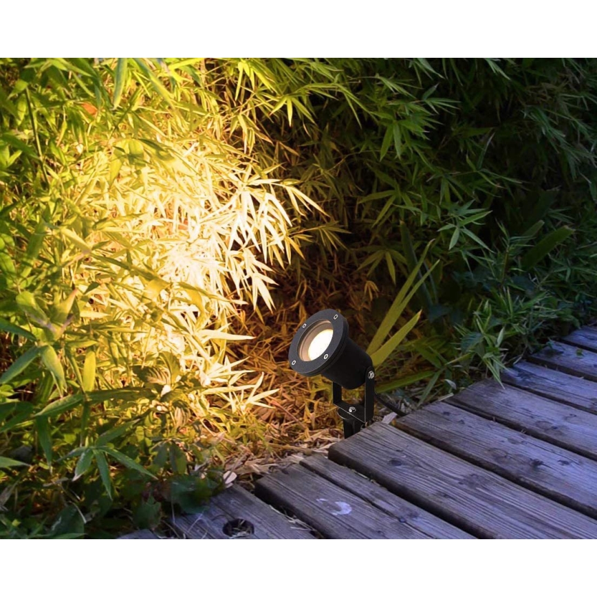 Lámpara exterior LED RGBW regulable BLAKE 1xGU10/4,8W/230V IP65 + mando a distancia