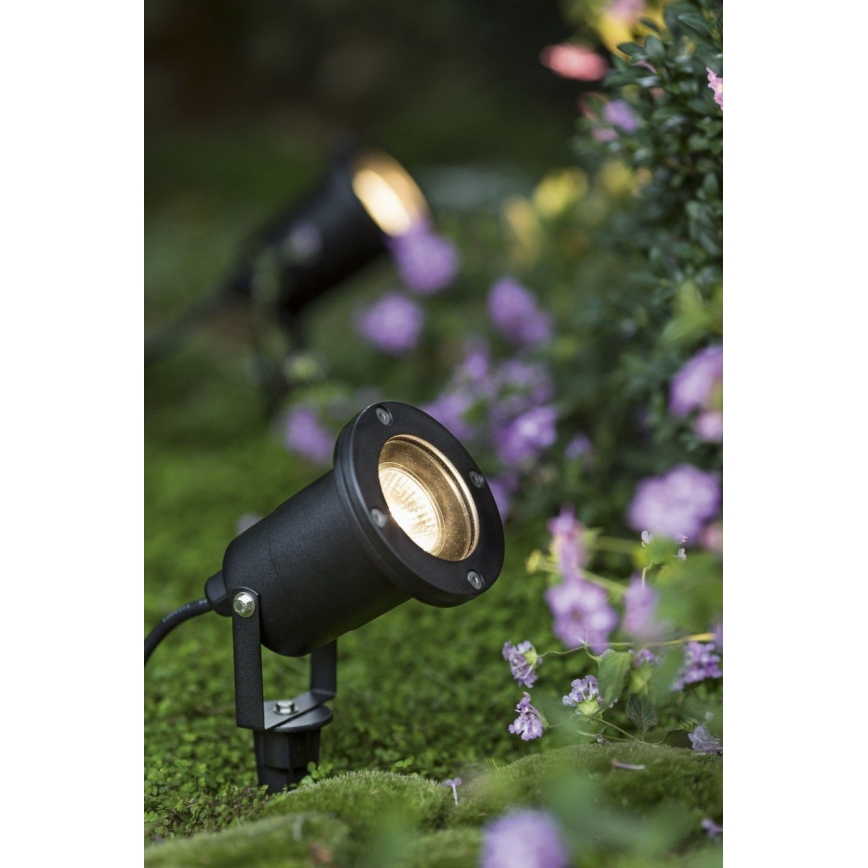 Lámpara exterior LED RGBW regulable BLAKE 1xGU10/4,8W/230V IP65 + mando a distancia