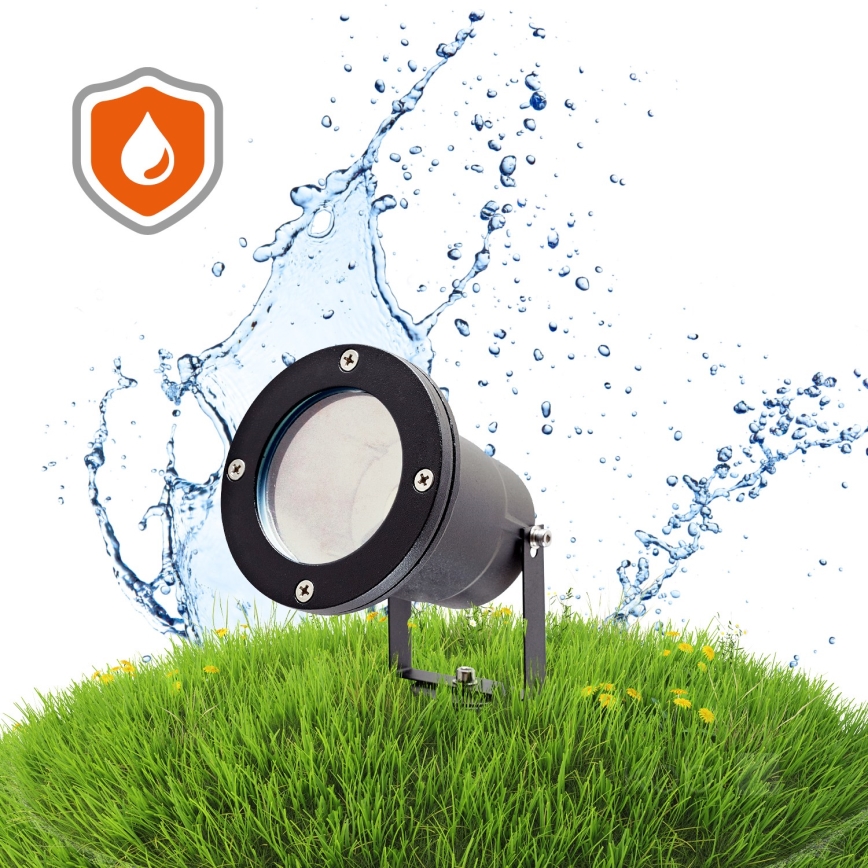 Lámpara exterior LED RGBW regulable BLAKE 1xGU10/4,8W/230V IP65 + mando a distancia