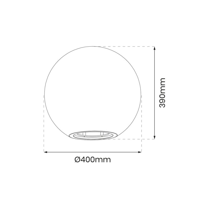 Lámpara LED RGBW regulable para exterior GLOBO 1xE27/9W/230V 2700–6500K Ø 40 cm IP44 Wi‑Fi