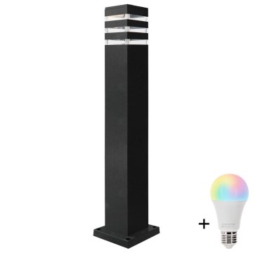 Lámpara exterior LED RGBW regulable TEKSAS 1xE27/9W/230V 2700-6500K Wi-Fi 74 cm IP44 antracita