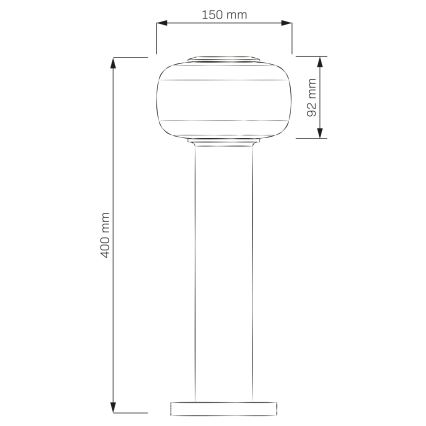 Lámpara exterior MALAGA LED/12W/230V 40 cm IP44 negra
