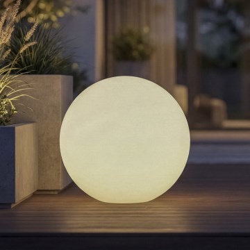 Lámpara exterior STONO 1xE27/15W/230V Ø 20 cm IP65 blanca