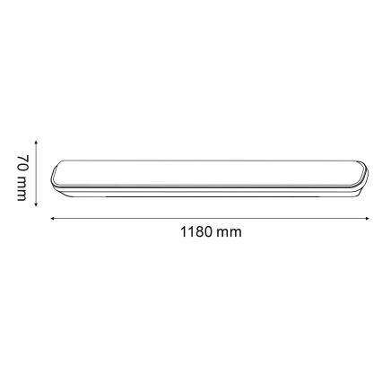Lámpara fluorescente LED de gran potencia LED/20W/230V IP65
