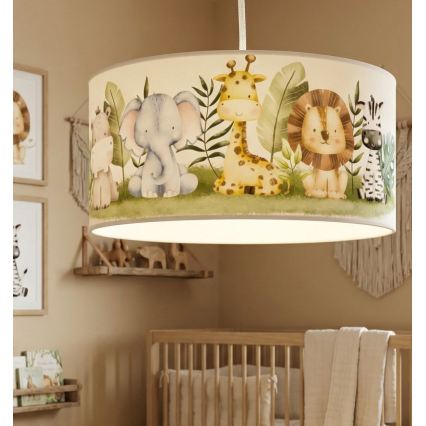 Lámpara infantil KIDS ROOM 1xE27/60W/230V Ø 40 cm — jungla