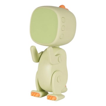 Lámpara infantil pequeña LED regulable con reloj despertador ROBOT LED/1W/5V 1200 mAh