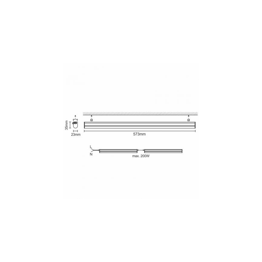 Lámpara LED para debajo del mueble LED/9W/230V 4000K