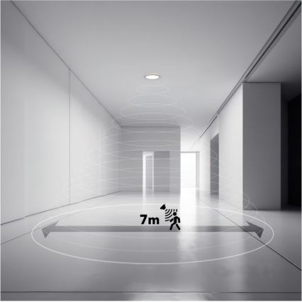 Lámpara LED para baño con sensor de movimiento y crepúsculo NIVERA LED/18W/230V IP54 3000/4000/6000K diámetro 30 cm blanca + mando a distancia