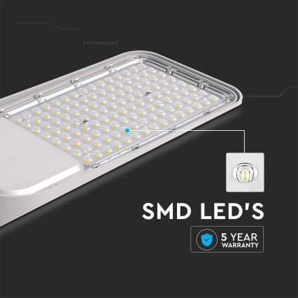 Lámpara LED para calle CHIP SAMSUNG LED/100W/230V 6500K IP65 gris